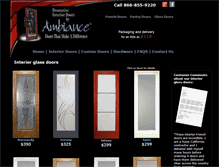 Tablet Screenshot of ambiancedoors.com